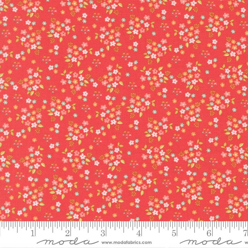 Delightfully Yours Posy Geranium - Quilt Fabric