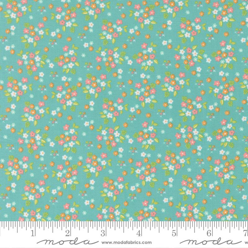 Delightfully Yours Posy Poolside - Quilt Fabric