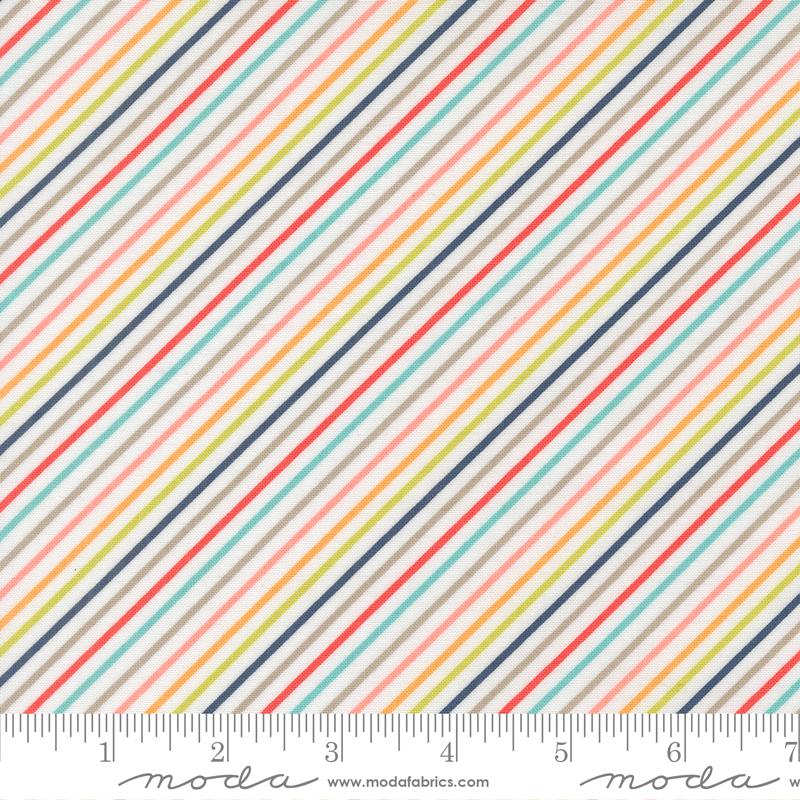Delightfully Yours Stripe Cloud - Quilt Fabric