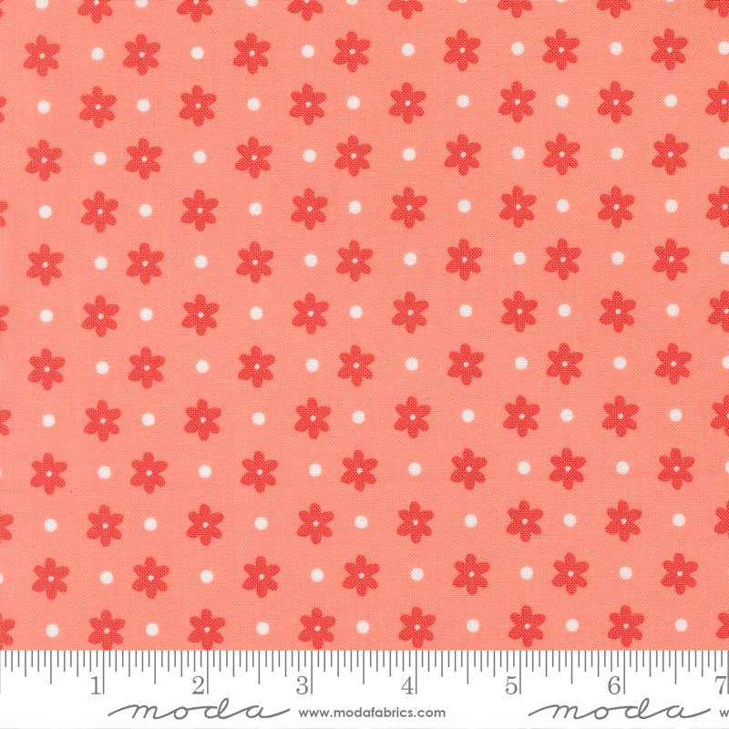 Poinsettia and Pear Blossoms Carnation - Quilt Fabric
