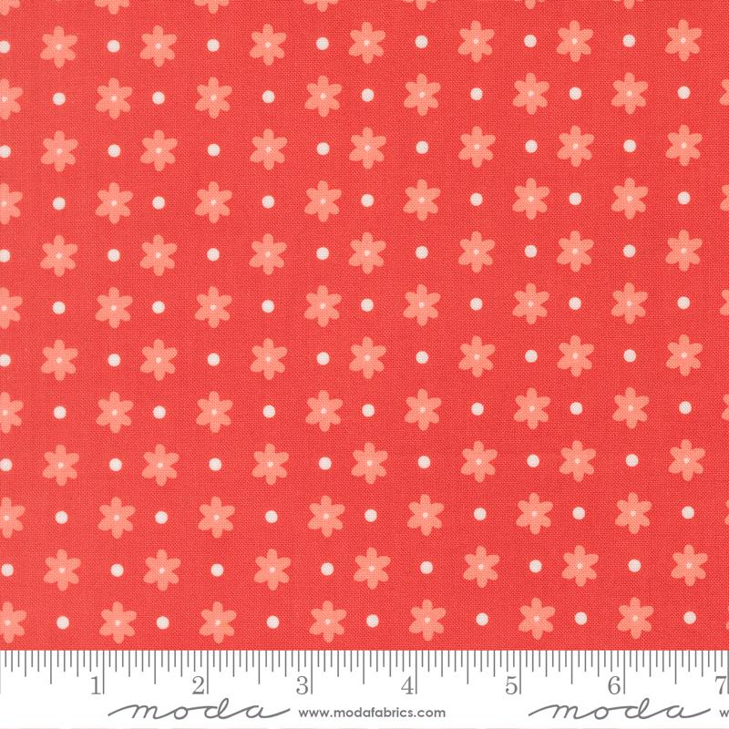 Poinsettia and Pear Blossoms Geranium - Quilt Fabric