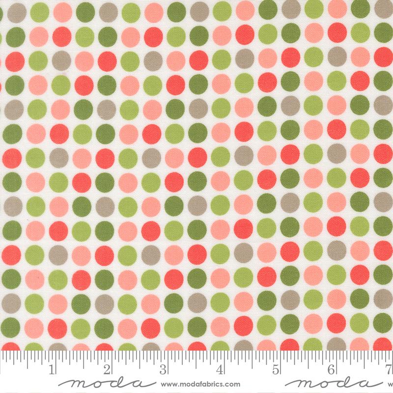 Poinsettia and Pear Dotted Cloud - Quilt Fabric