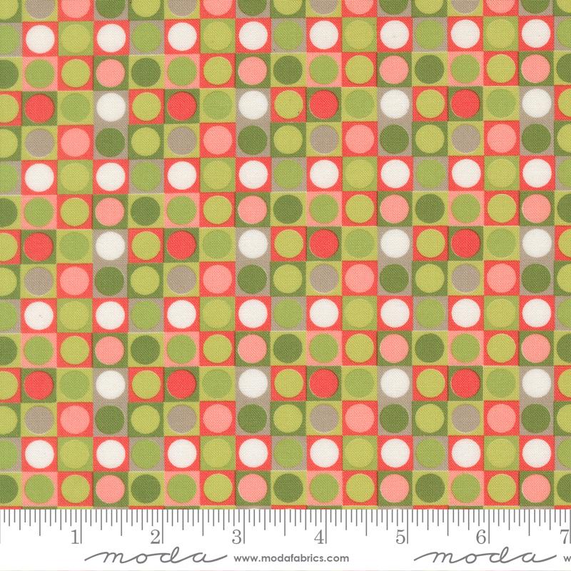 Poinsettia and Pear Dotted Evergreen - Quilt Fabric