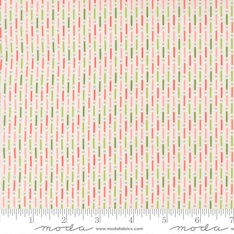 Poinsettia and Pear Lined Cloud - Quilt Fabric