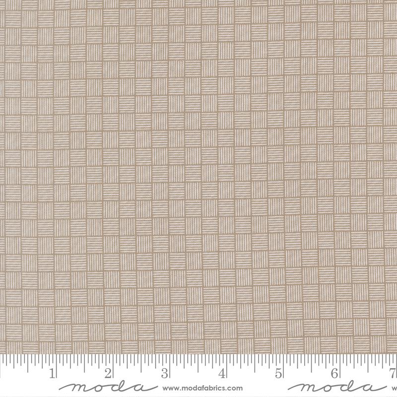 Birch and Willow Grid Stone - Quilt Fabric