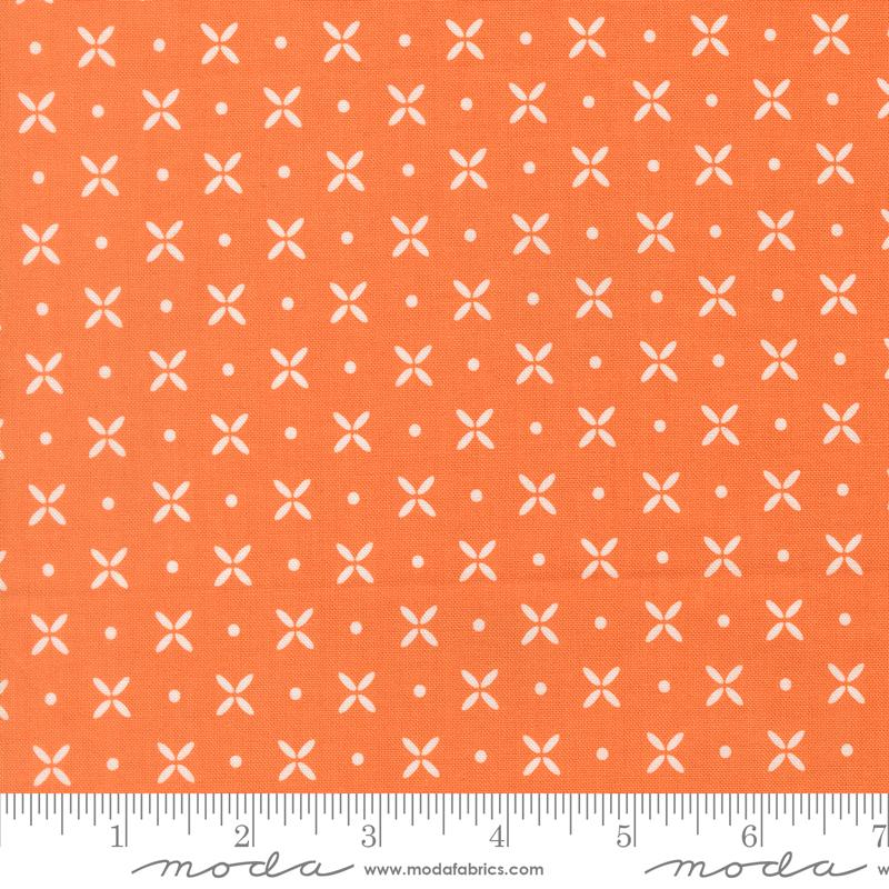 Birch & Willow Quilting Dotted Pumpkin - Quilt Fabric, zoomed in. Select this picture to zoom back out.