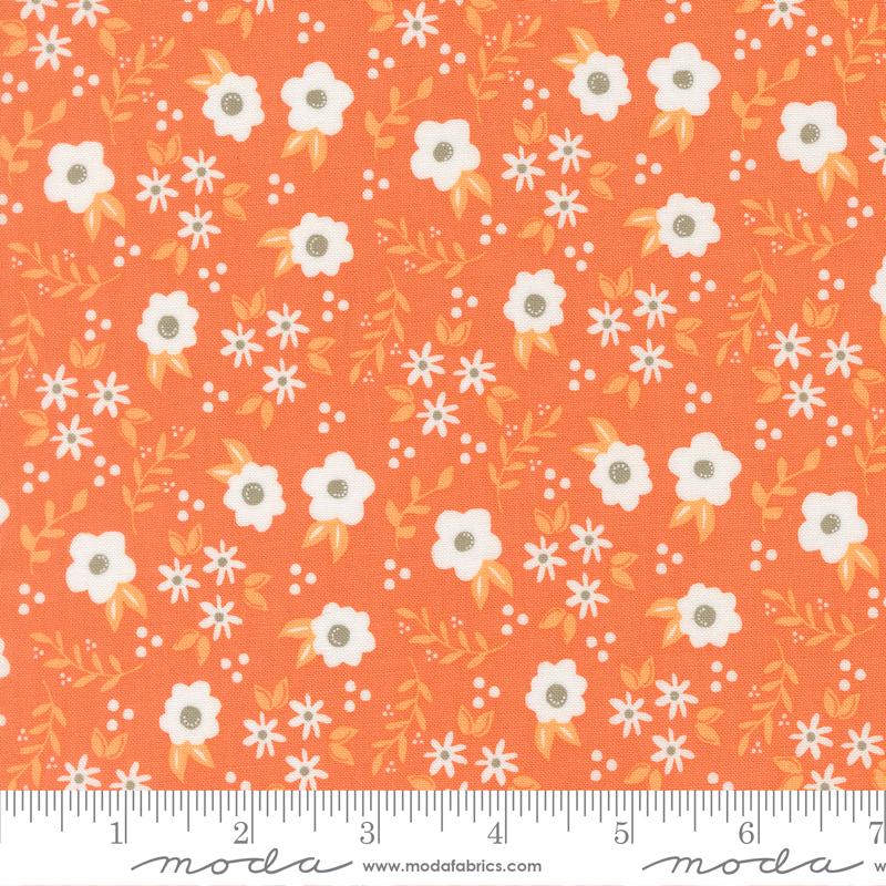 Birch and Willow Flower Pumpkin - Quilt Fabric