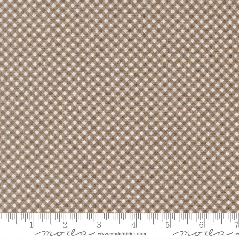 Birch and Willow Gingham Stone - Quilt Fabric