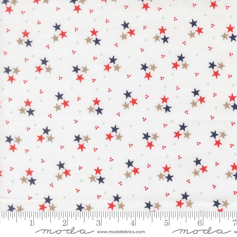 Midsummer Stars Cloud - Quilt Fabric, zoomed in. Select this picture to zoom back out.