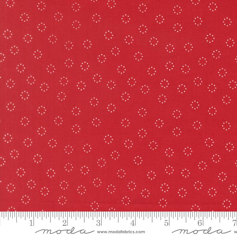 Midsummer Circles Ruby - Quilt Fabric, zoomed in. Select this picture to zoom back out.