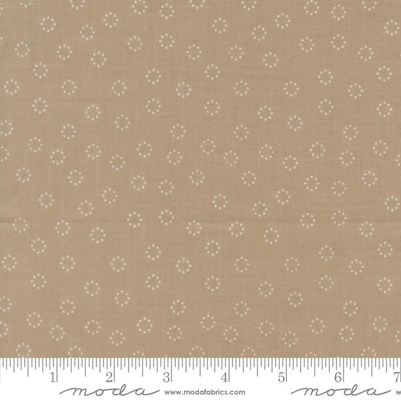 Midsummer Circles Stone - Quilt Fabric, zoomed in. Select this picture to zoom back out.