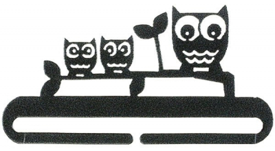 Owls on a Branch Bell Pull Hanger 8"