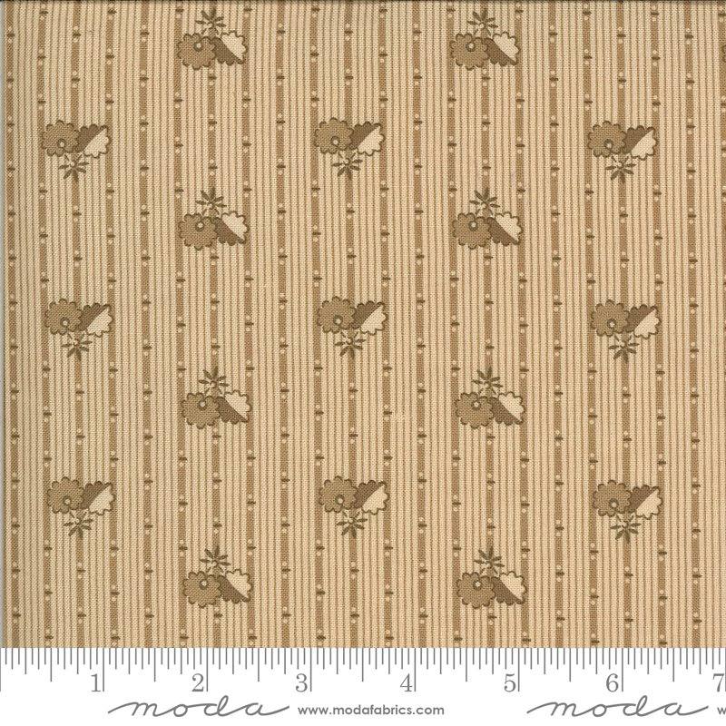 Hopewell Light Tan - Double Flower - Quilt Fabric