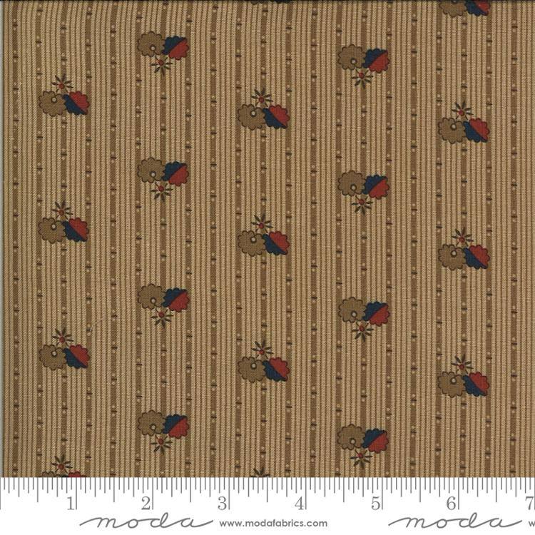Hopewell Cocoa - Double Flower - Quilt Fabric