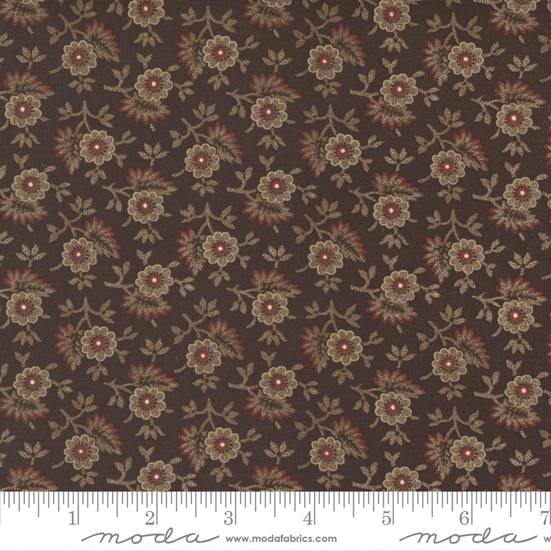 Adamstown Flower Bud Brown - Quilt Fabric