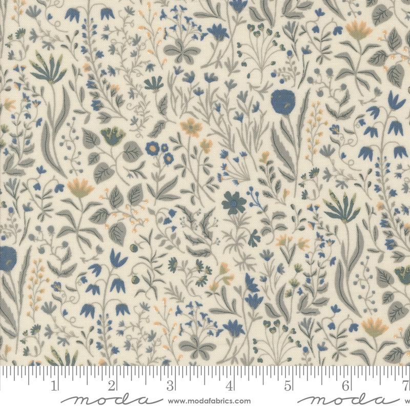Rainier Meadow Eggshell Pewter - Quilt Fabric