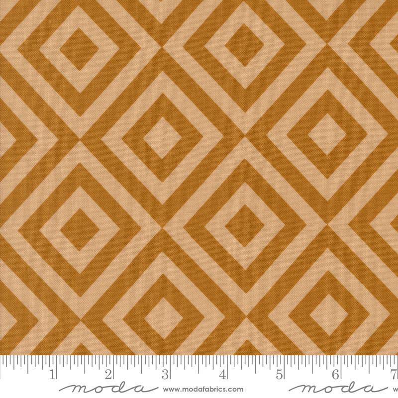 Rainier Geometric Caramel - Quilt Fabric