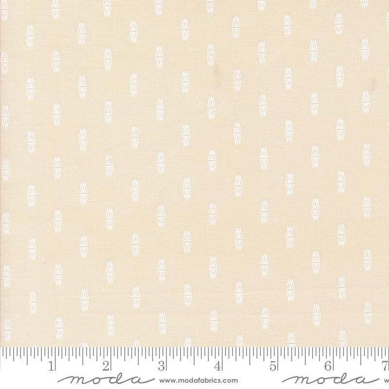Rainier Dashes Eggshell White - Quilt Fabric