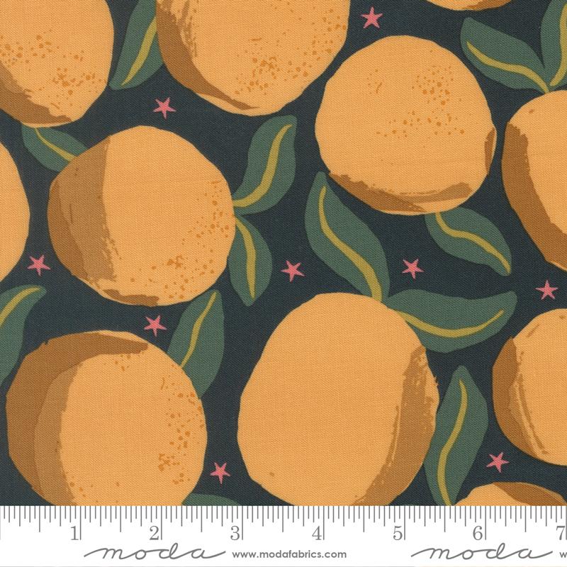 Peachy Peaches Midnight - Quilt Fabric