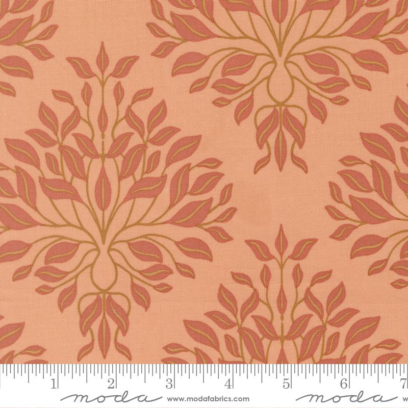 Peachy Leafs Peach - Quilt Fabric
