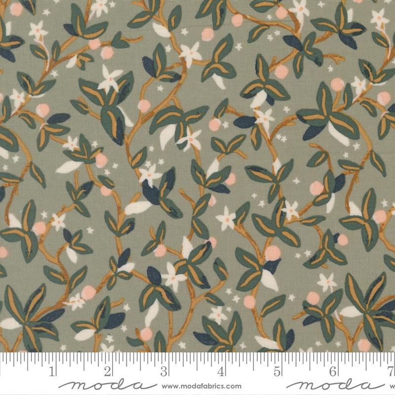 Peachy Vines Sage - Quilt Fabric
