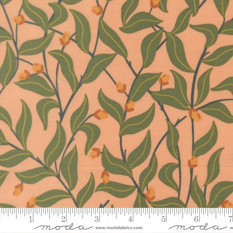 Peachy Leafs Peach - Quilt Fabric