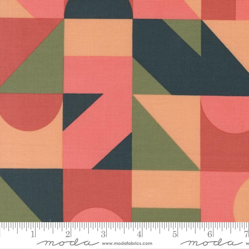 Peachy Patchwork Midnight - Quilt Fabric