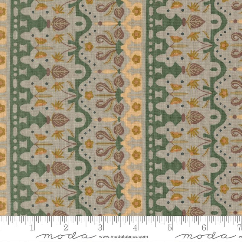 Sunlit Ruins Stripes Silver - Quilt Fabric