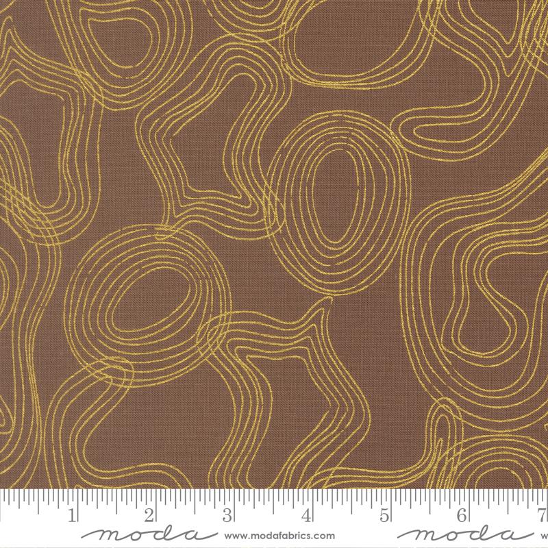 Sunlit Ruins Blender Metallic Mauve - Quilt Fabric