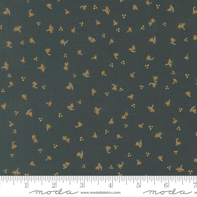 Sunlit Ruins Blossom Metallic Dusk - Quilt Fabric