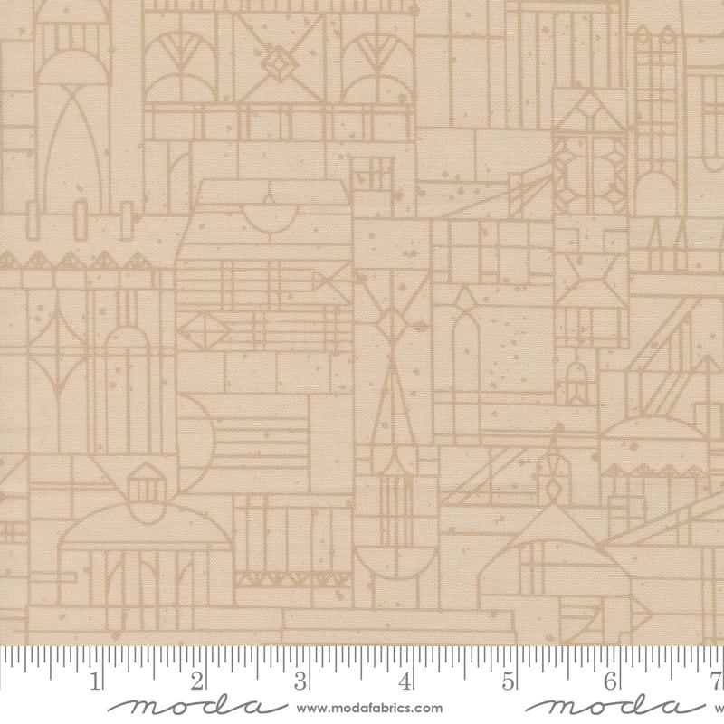 Midnight Fleur Geometric Smoke - Quilt Fabric, zoomed in. Select this picture to zoom back out.