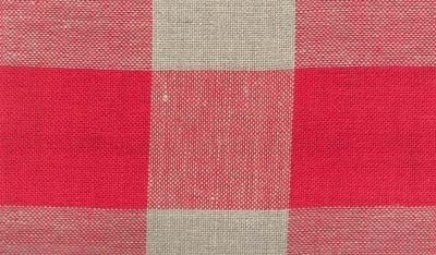24 Count Natural/Red Woven Checks Linen Banding 8.3x36