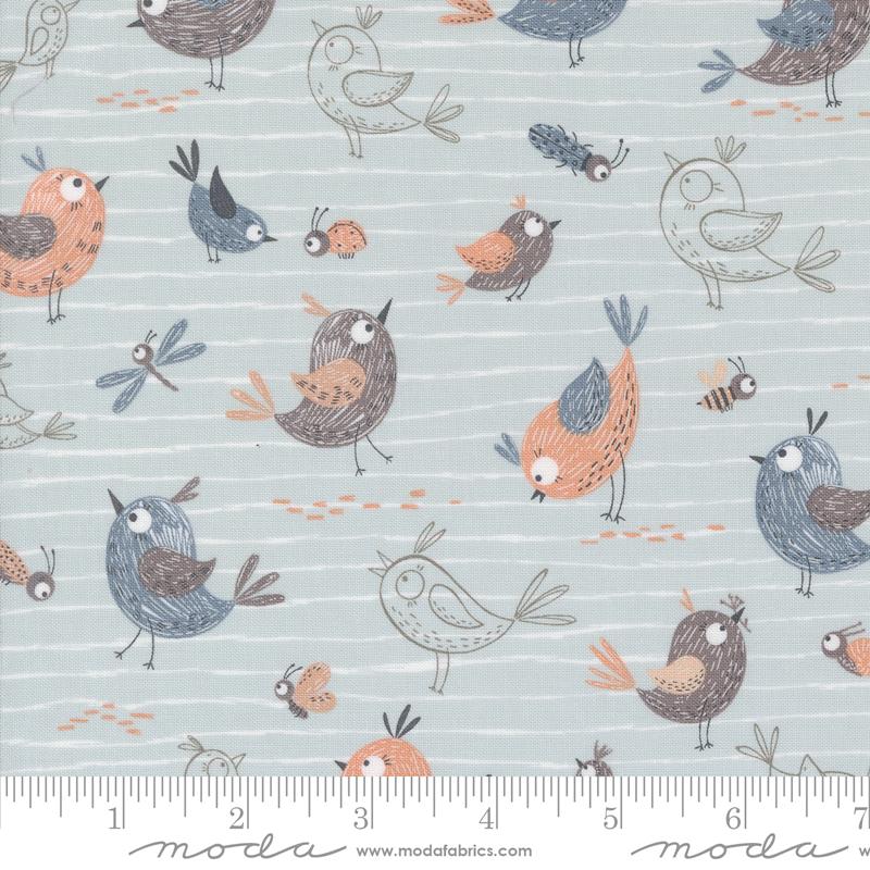 Chirp Friends Sky - Quilt Fabric