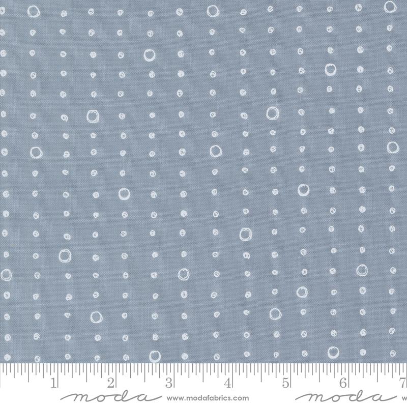 Chirp Dots And Circles Rain cloud - Quilt Fabric