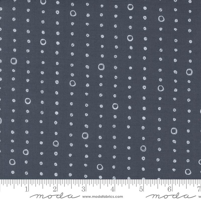 Chirp Dots And Circles Twilight - Quilt Fabric