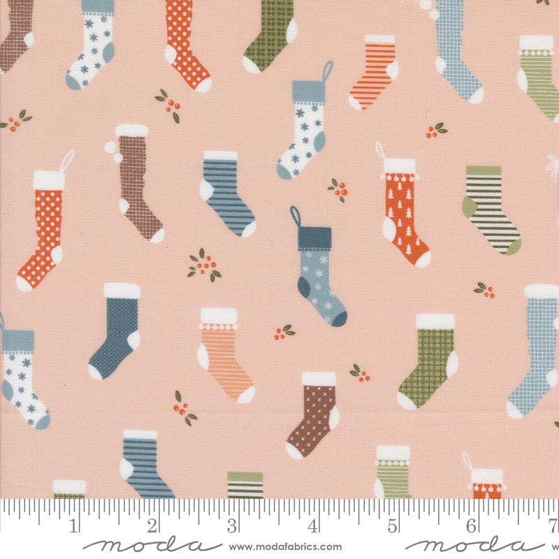 Purrfect Christmas Stocking - Bubblegum - Quilt Fabric