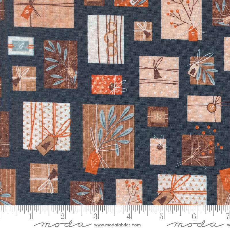 Purrfect Christmas Gifts - Midnight - Quilt Fabric