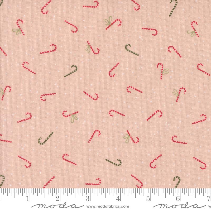 Purrfect Christmas Candy Cane Bubblegum - Quilt Fabric
