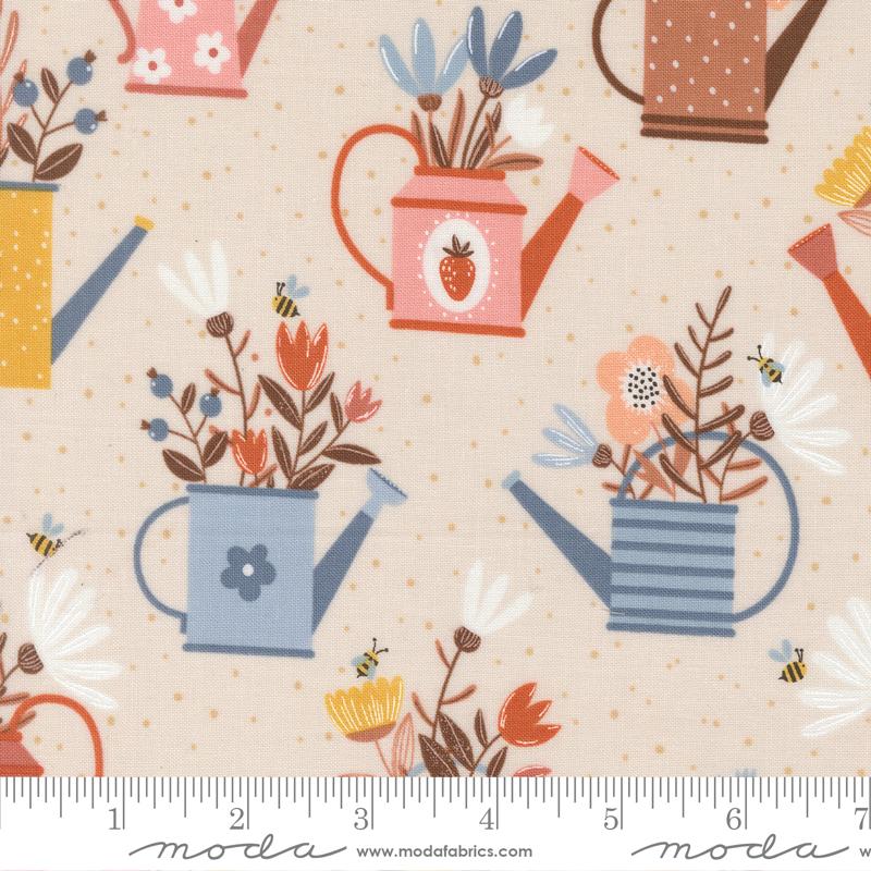 Blossoms And Blooms Can Pearl - Quilt Fabric