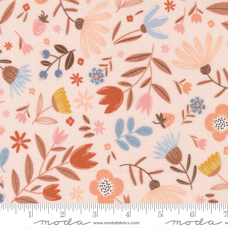 Blossoms And Blooms Flowers Blush - Quilt Fabric