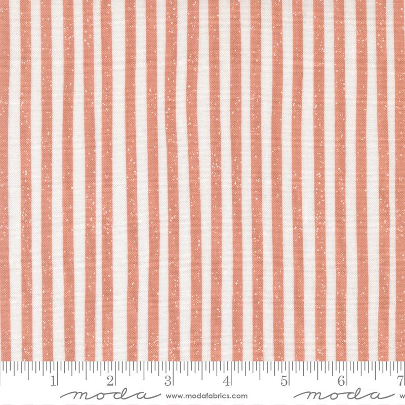 Blossoms And Blooms Stripes Rosewood - Quilt Fabric