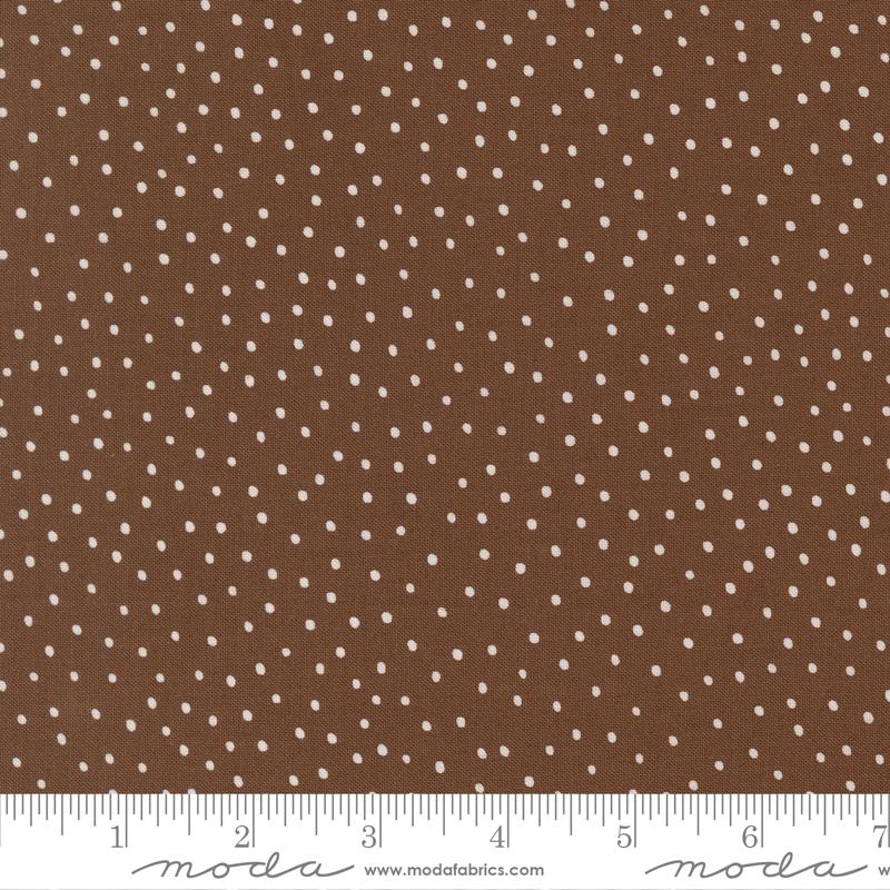 Blossoms And Blooms Dots Chocolate - Quilt Fabric