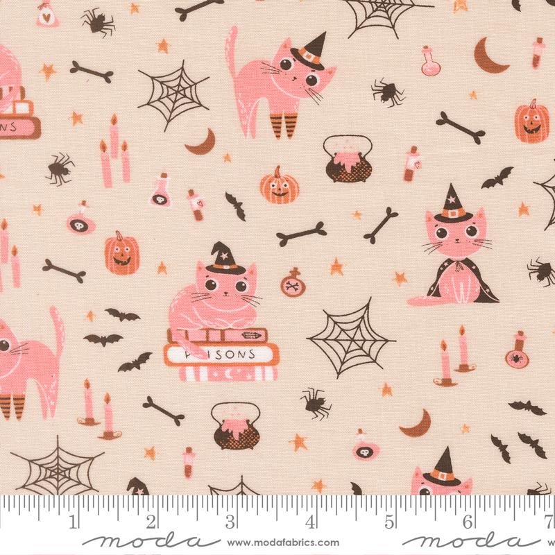 Purrs and Boos Cat Moonbeam - Quilt Fabric