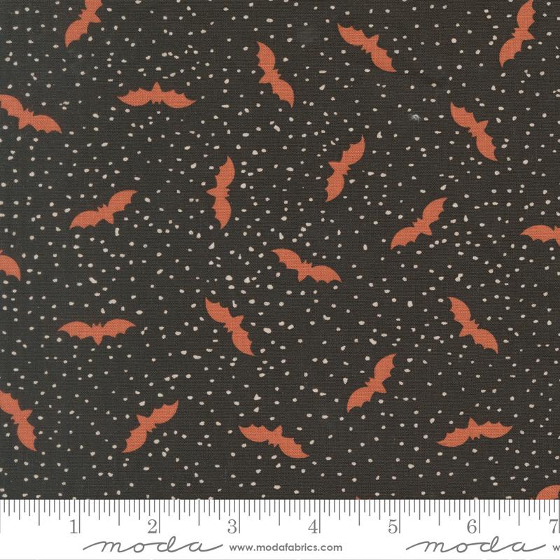 Purrs and Boos Bats Black Cat - Quilt Fabric