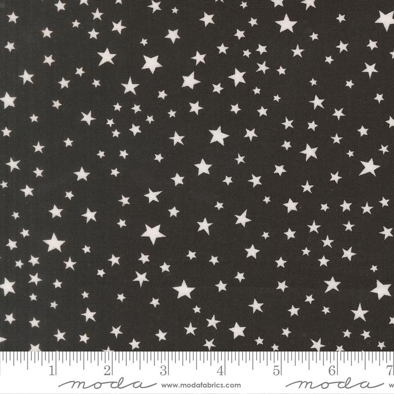 Purrs and Boos Stars Black Cat - Quilt Fabric