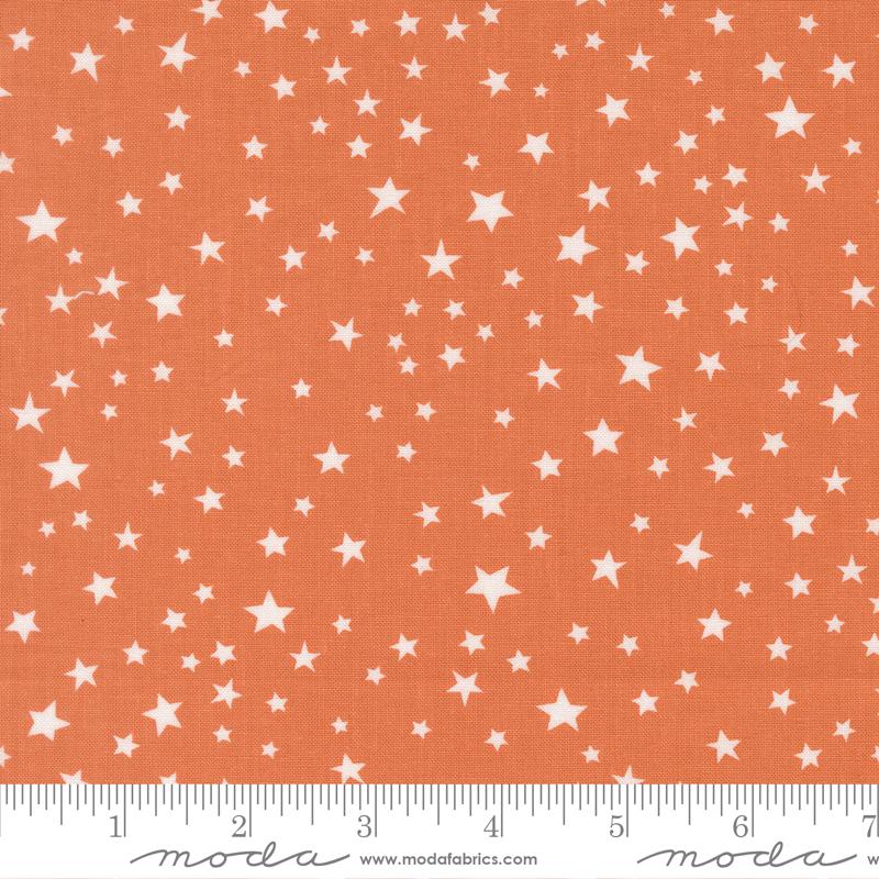 Purrs and Boos Stars Pumpkin - Quilt Fabric