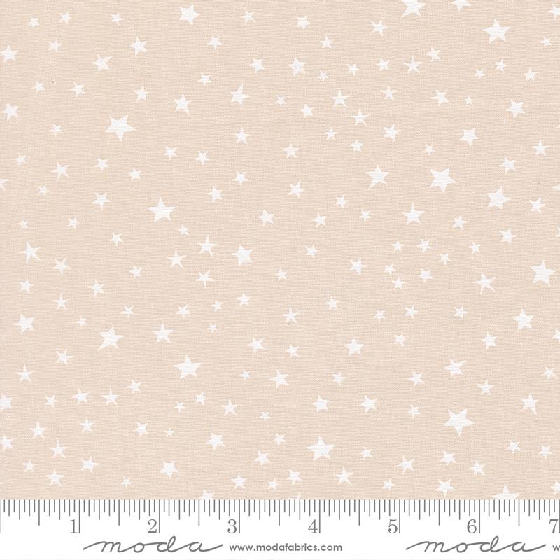 Purrs and Boos Stars Moonbeam White - Quilt Fabric