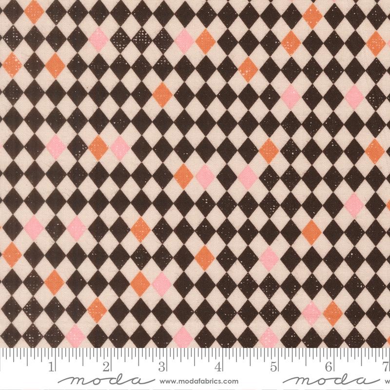 Purrs and Boos Diamonds Black Cat - Quilt Fabric