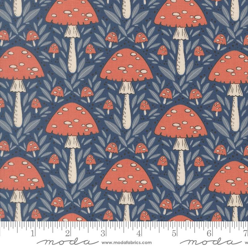 Natures Sketchbook Mushrooms Twilight - Quilt Fabric