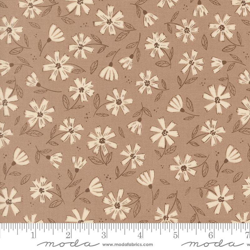 Natures Sketchbook Flower Pebble - Quilt Fabric